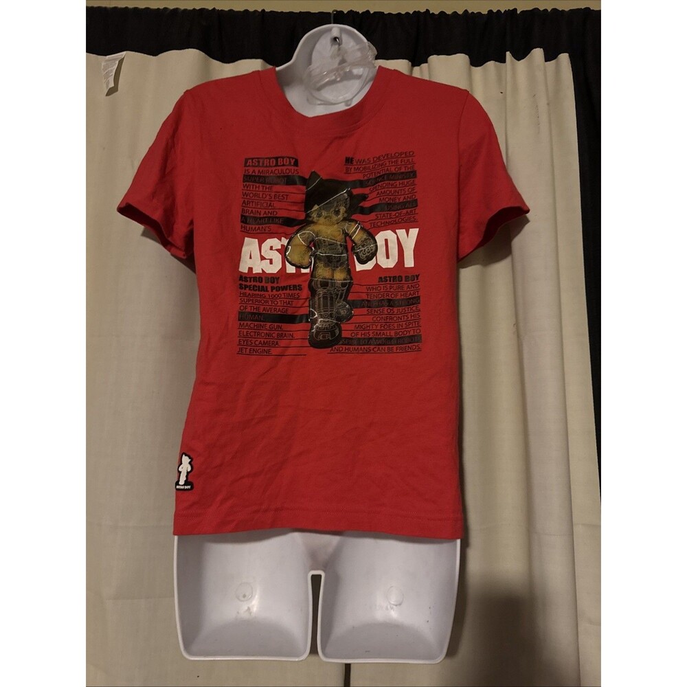 Vintage 2000s Licensed Astro Boy Red 3D Hologram Tezuka T-Shirt Japan Size Small